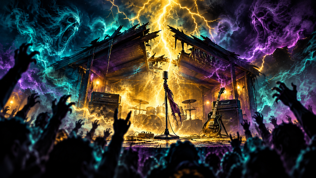 Original editorial illustration for High Voltage (2018) Slept-On Cinema review