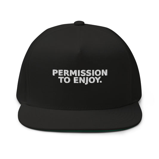 Permission to Enjoy Hat — Slept-On Cinema, black garment, product view 1