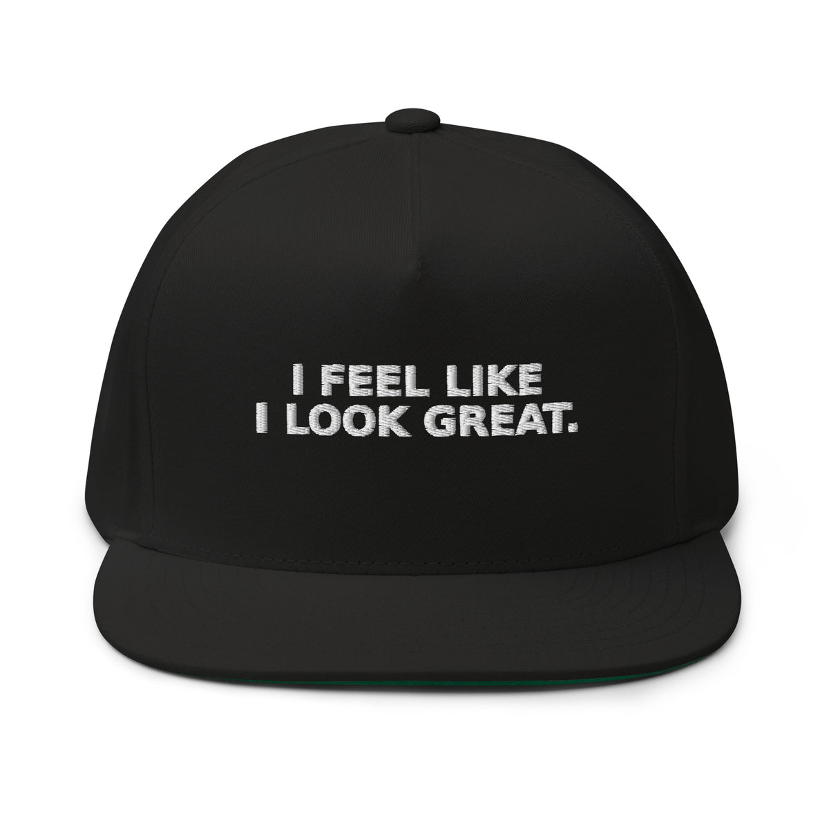 I Look Great Hat — Slept-On Cinema, black garment, product view 1