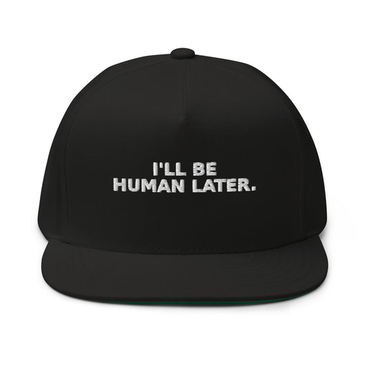 Human Later Hat — Slept-On Cinema, black cap, product view 1