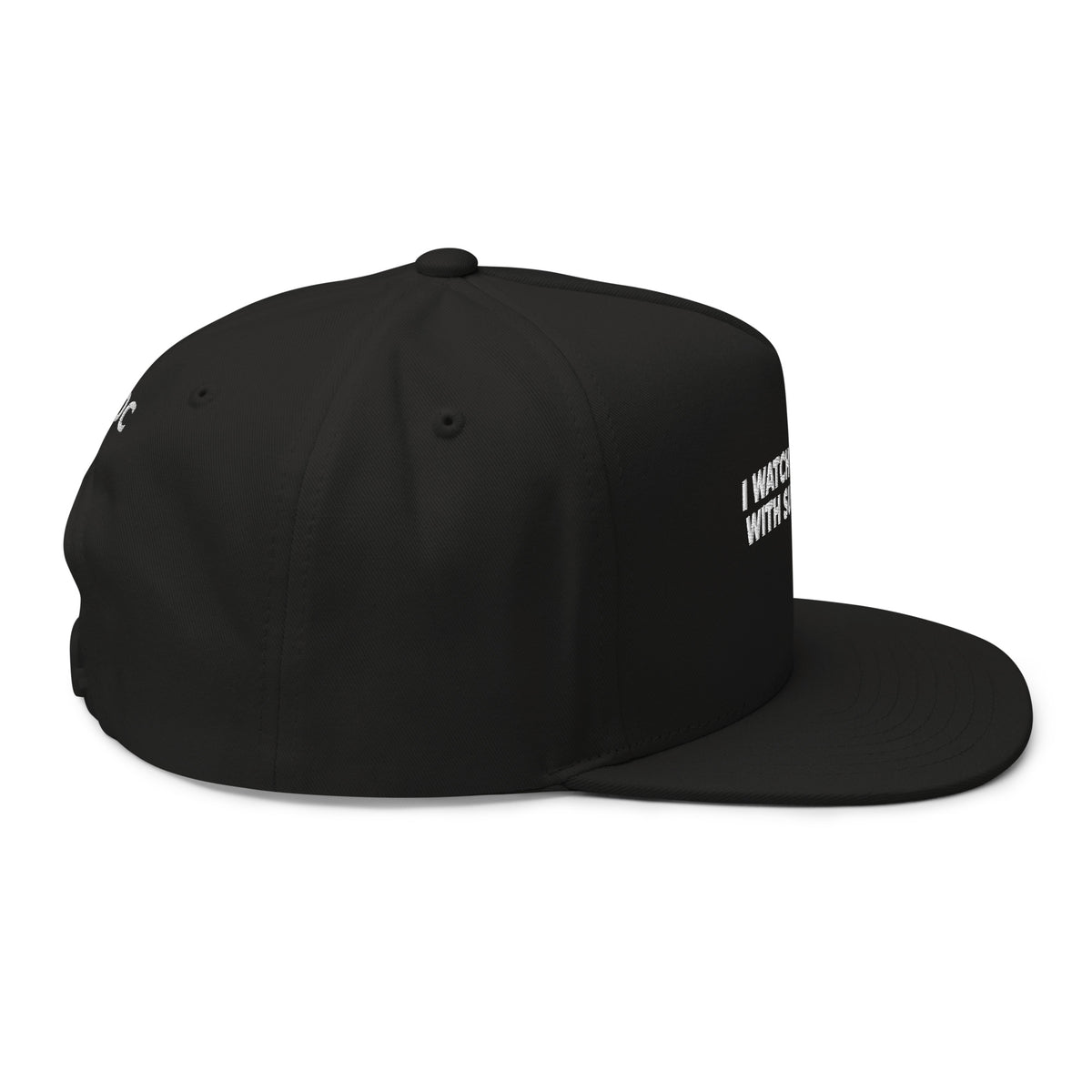 Subtitles On Hat — Slept-On Cinema, black garment, product view 5