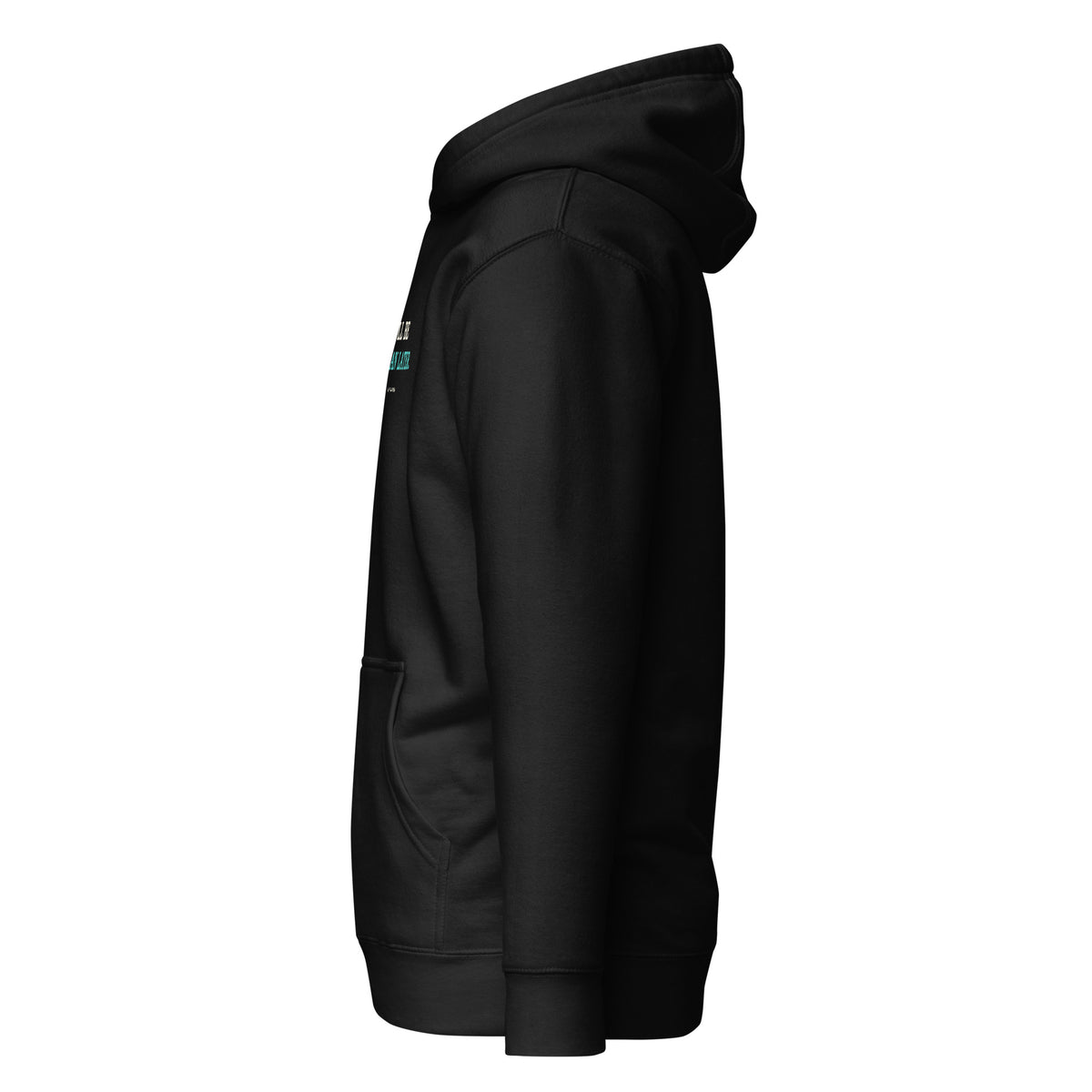 Human Later Hoodie — Slept-On Cinema, black garment, product view 3