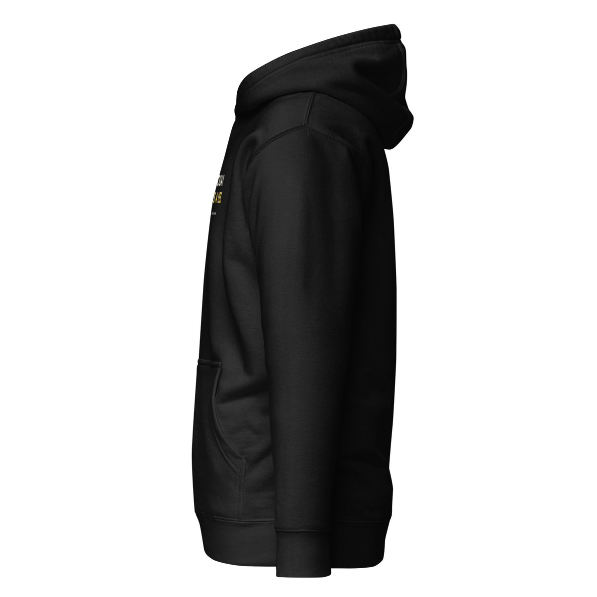Today It’s a Yes Hoodie — Slept-On Cinema, black garment, product view 3