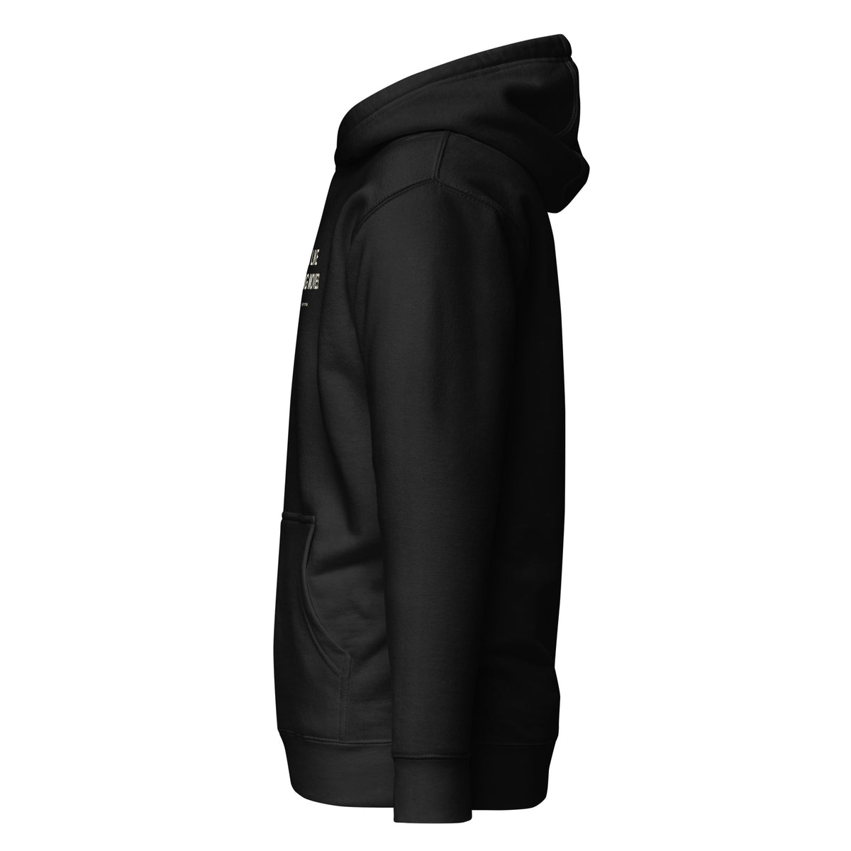 I Like Liking Movies Hoodie — Slept-On Cinema, black garment, product view 3