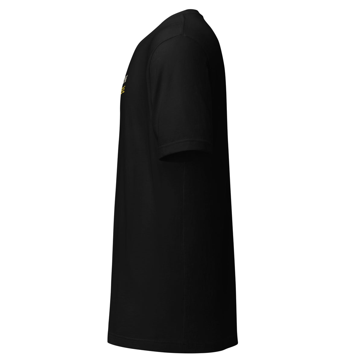 Watching Movies with People T-Shirt — Slept-On Cinema, black garment, product view 3