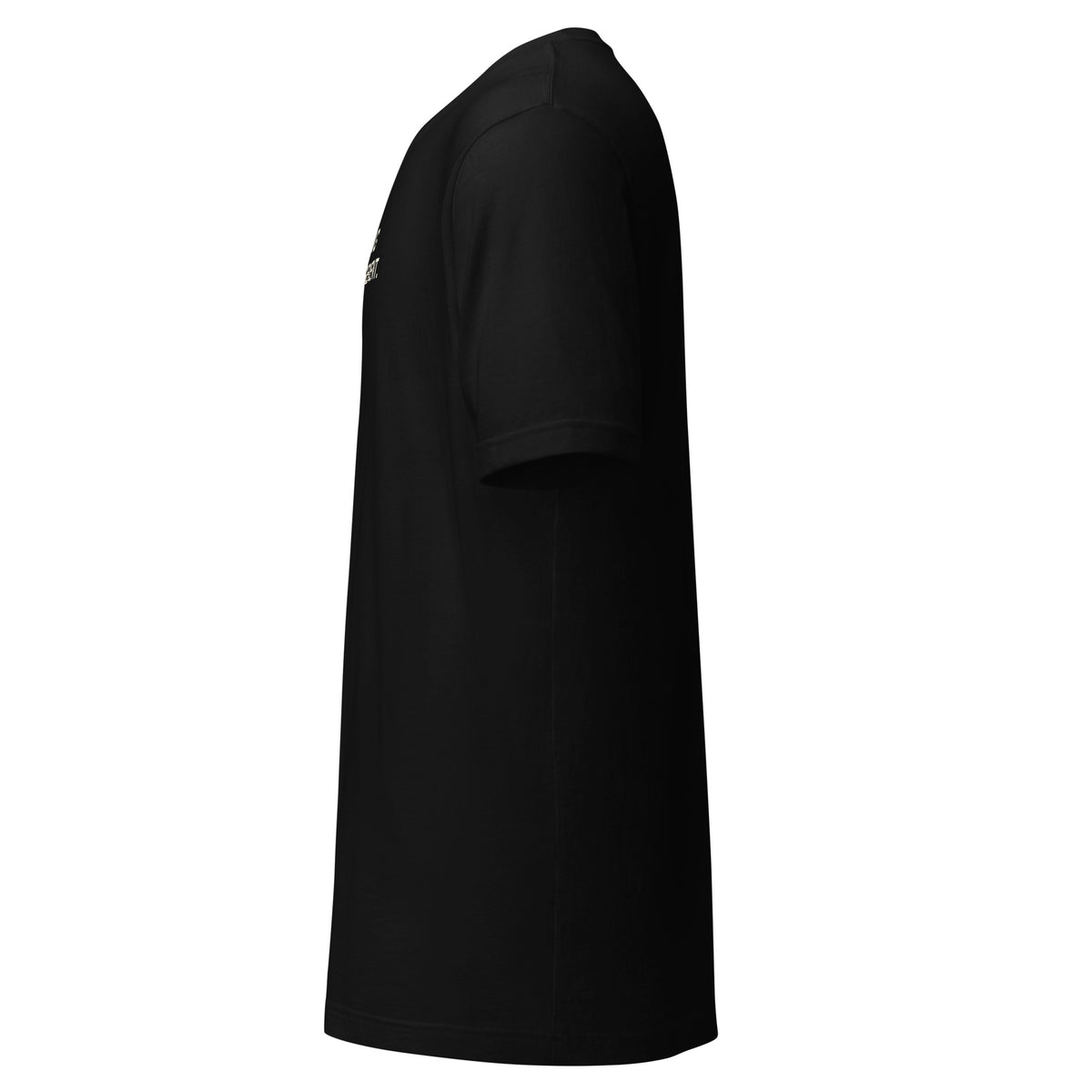 Awaiting Acknowledgement T-Shirt — Slept-On Cinema, black garment, product view 3