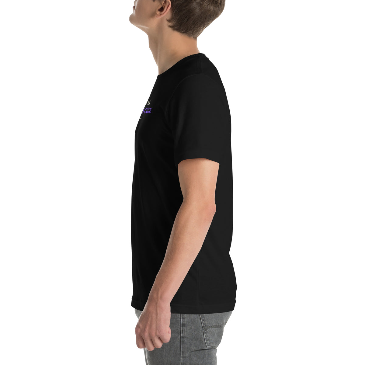 Evil Nick Cage T-Shirt — Slept-On Cinema, black T-shirt, product view 3